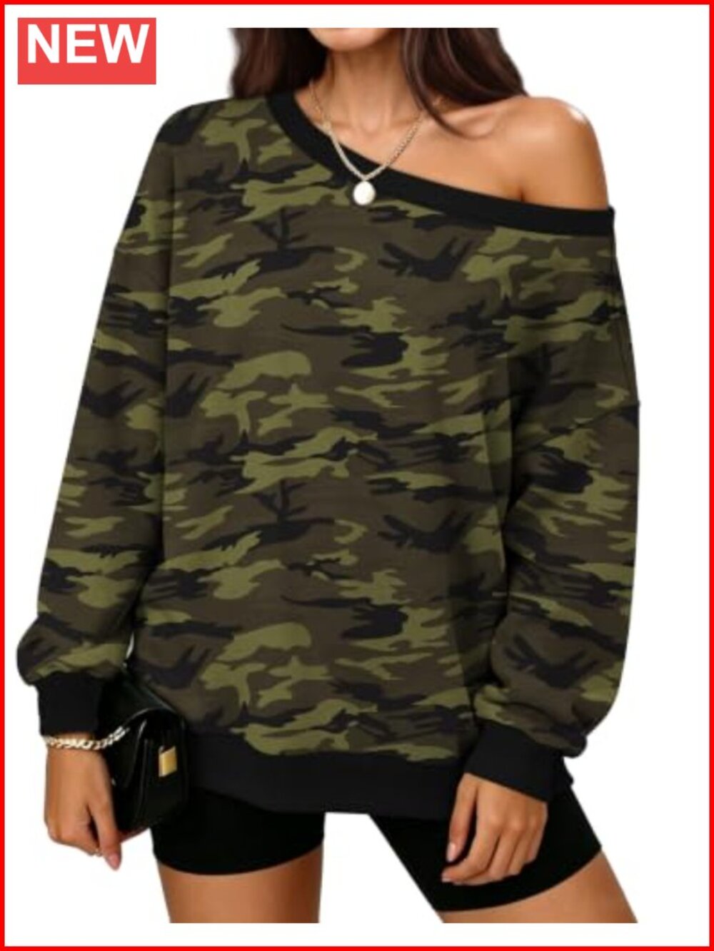 Off The Shoulder Sweatshirt Long Sleeve Pullover Top Fall Winter